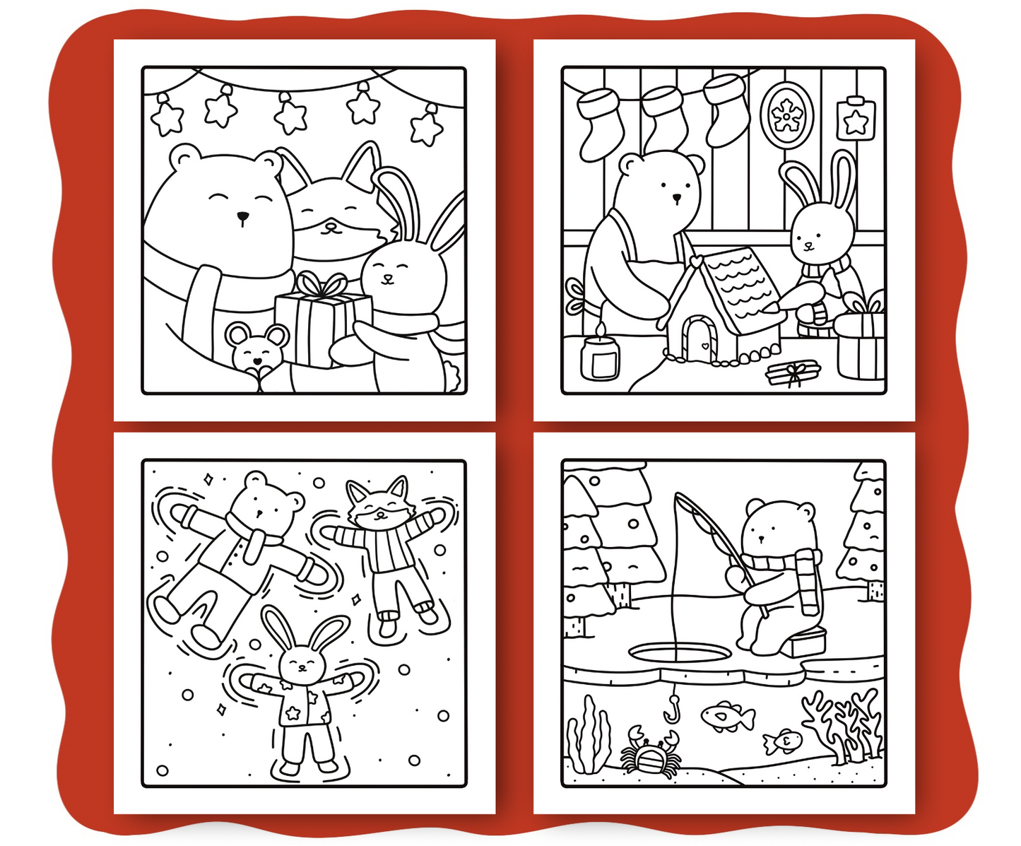Cozy Christmas Coloring Book