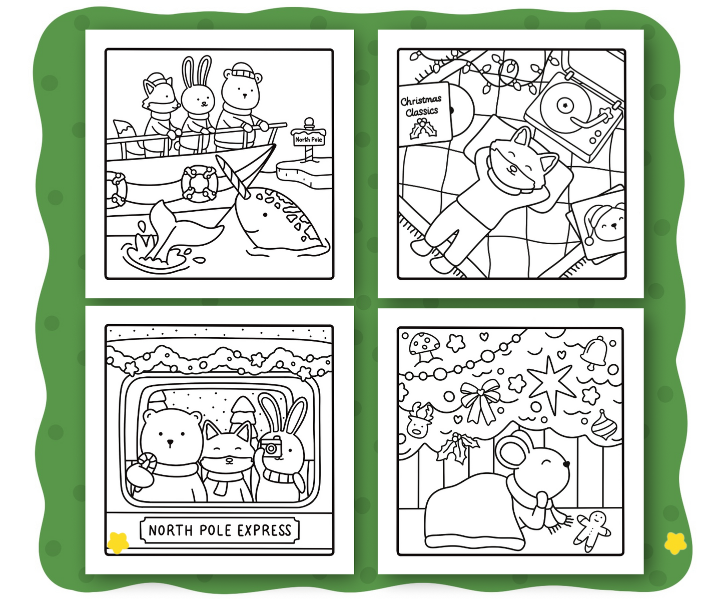 Cozy Christmas Coloring Book