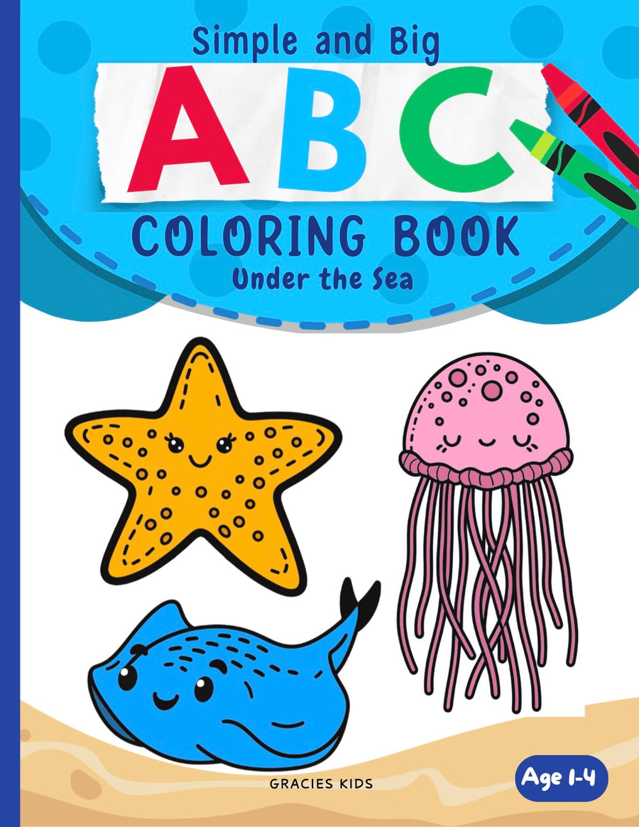 ABC Under the Sea Printable Coloring Book
