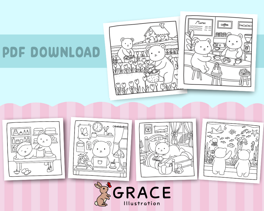 Bear’s Adventures 2 Coloring Book