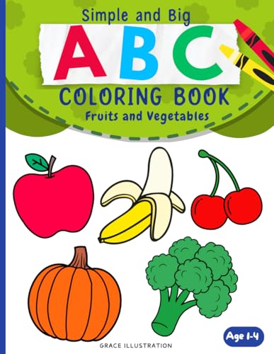 ABC Fruits and Vegetables Colouring Book