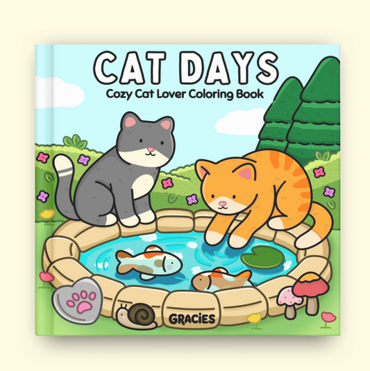 Cat Days Coloring Book