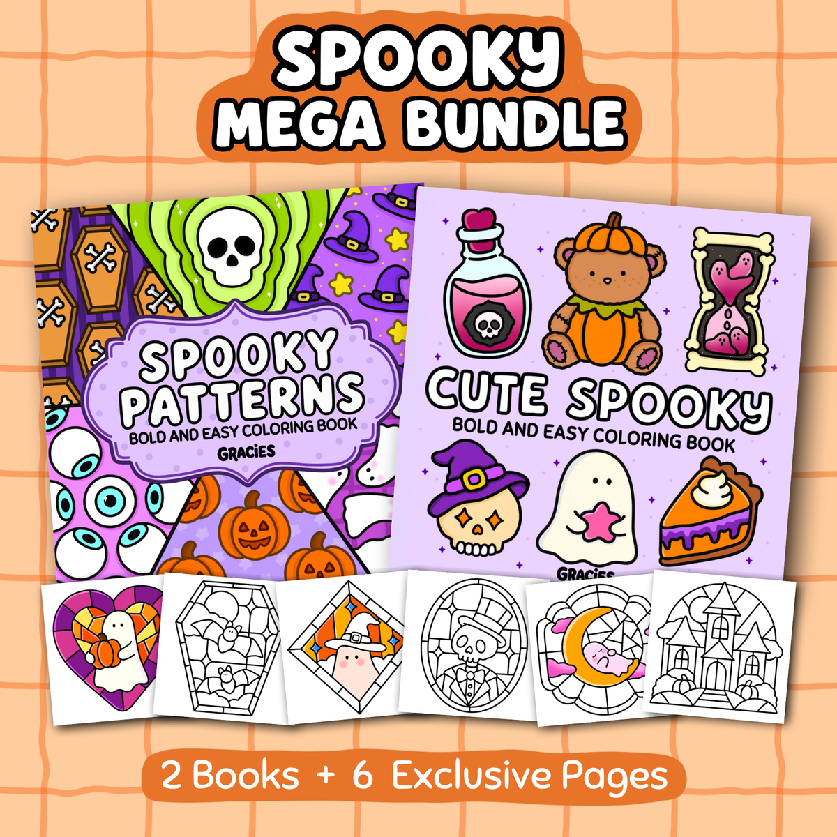 Spooky Mega Bundle - 106 Printable Halloween Coloring Pages