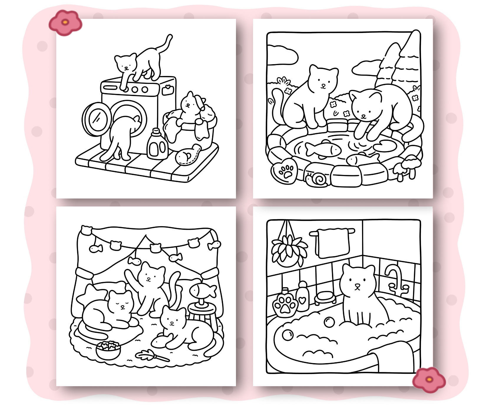Cat Days Coloring Book