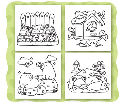 Little Garden 8 Pack Digital Coloring Pages