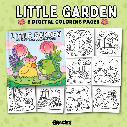 Little Garden 8 Pack Digital Coloring Pages