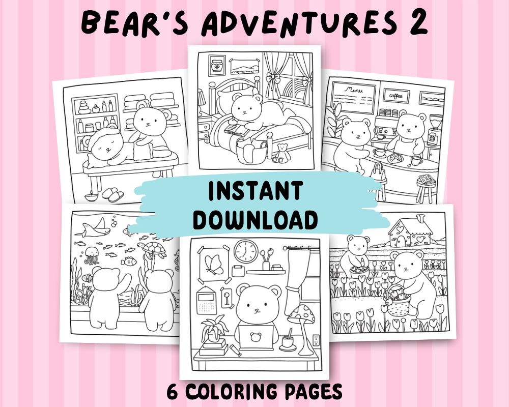 Bear’s Adventures 2 Coloring Book