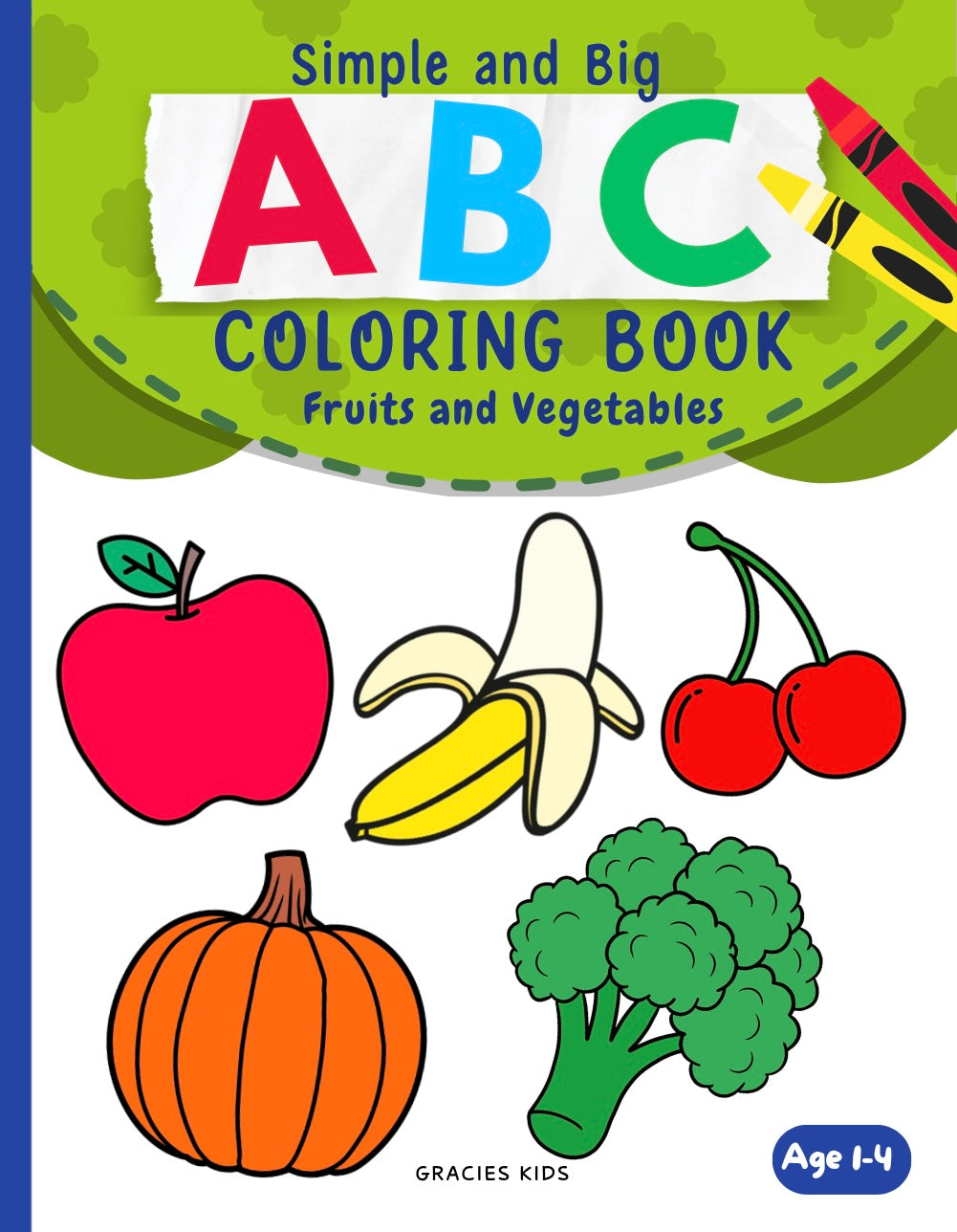 ABC Fruits and Vegetables Printable Coloring Book